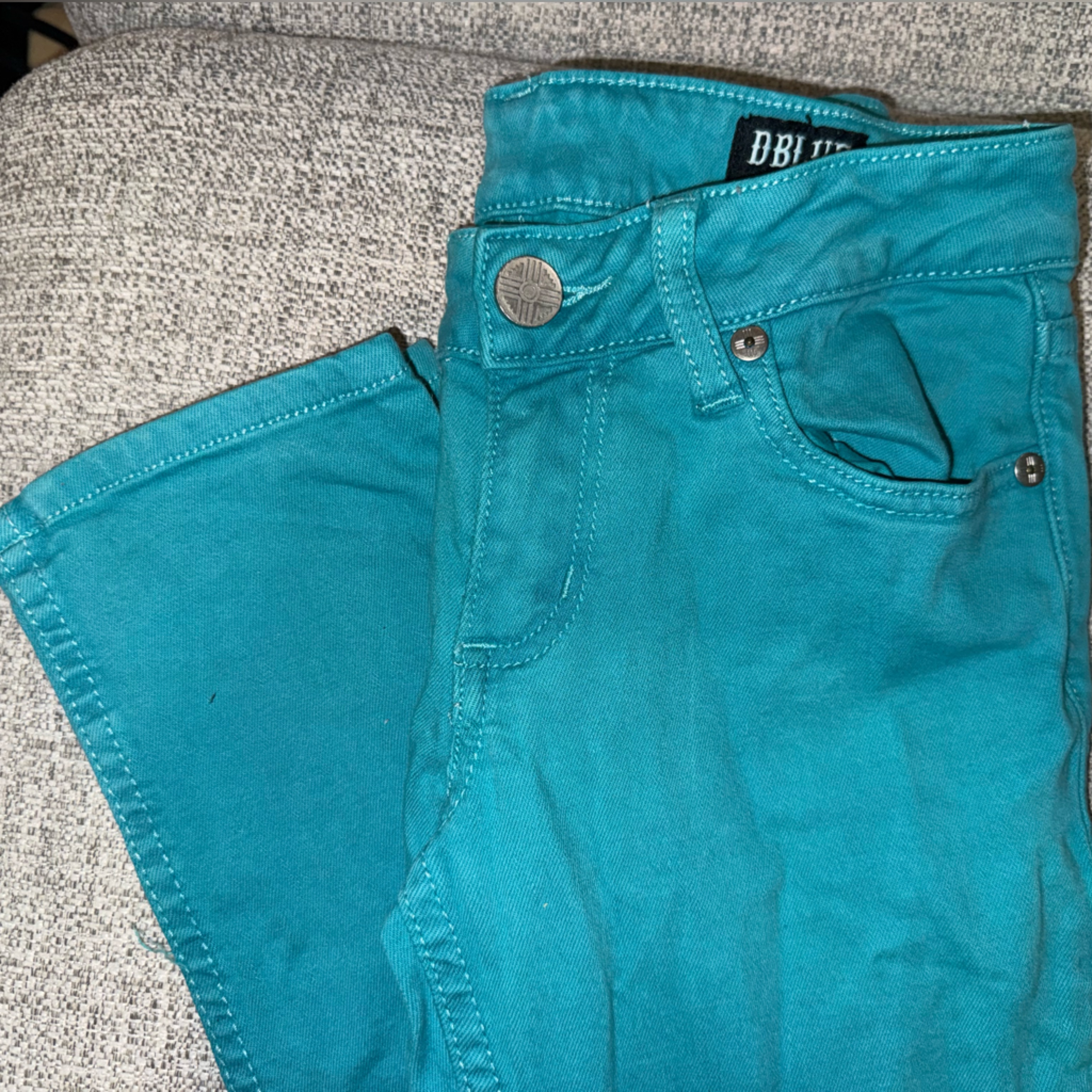 Dblue By Miranda Womens Teal Skinny Jeans Size 27